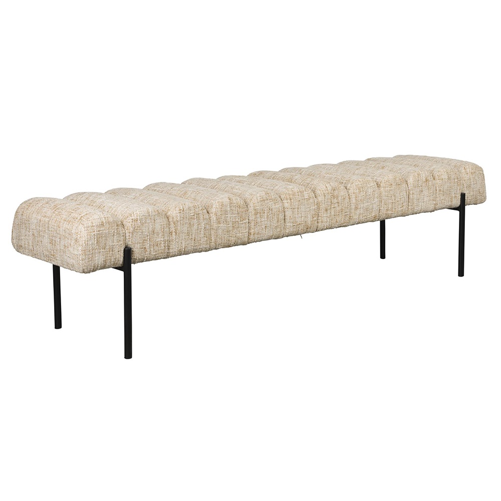 Quiet Object Bancheta bej din textil 160 cm Jethro Quiet Object