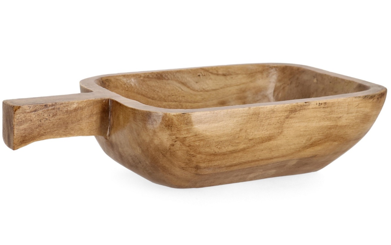 Serving Trays Bol decorativ maro din lemn 25x42 cm Jamal Bizzotto