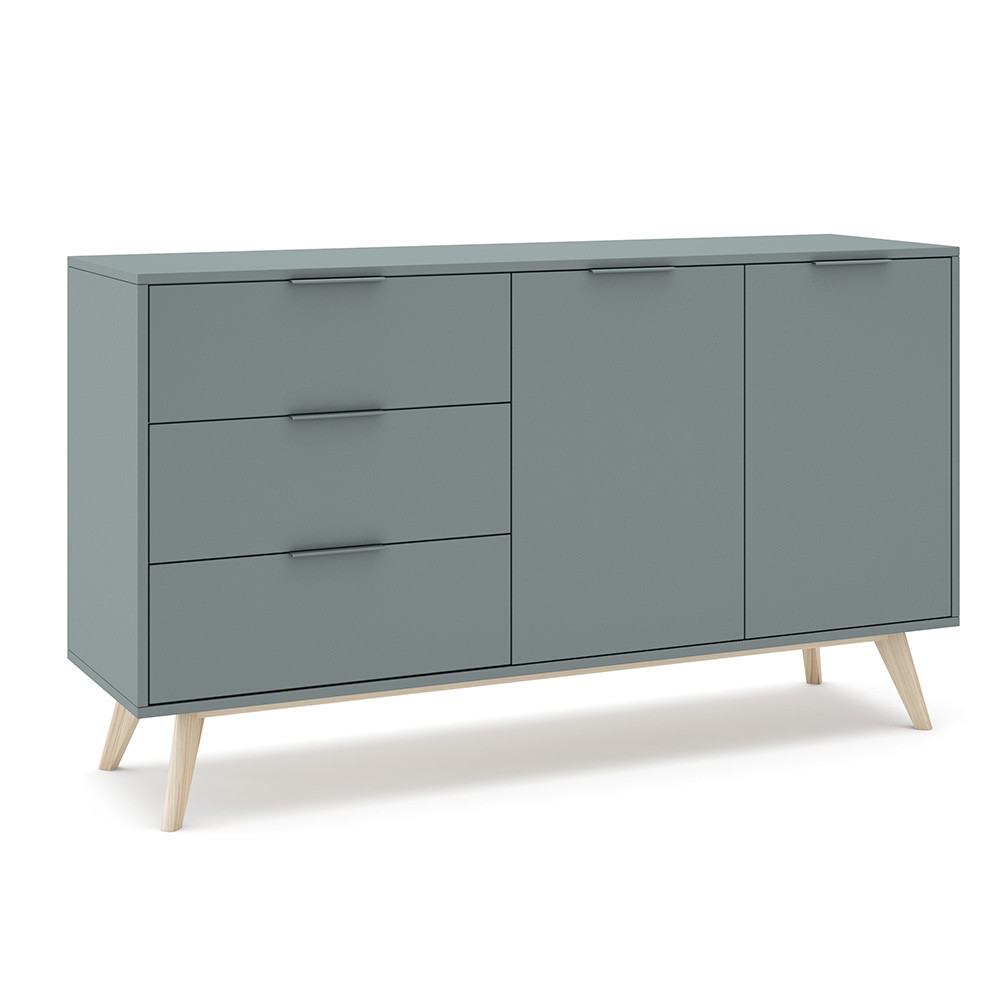Buffets & Sideboards Bufet inferior kaki/crem din lemn 140 cm Pisco Quiet Object