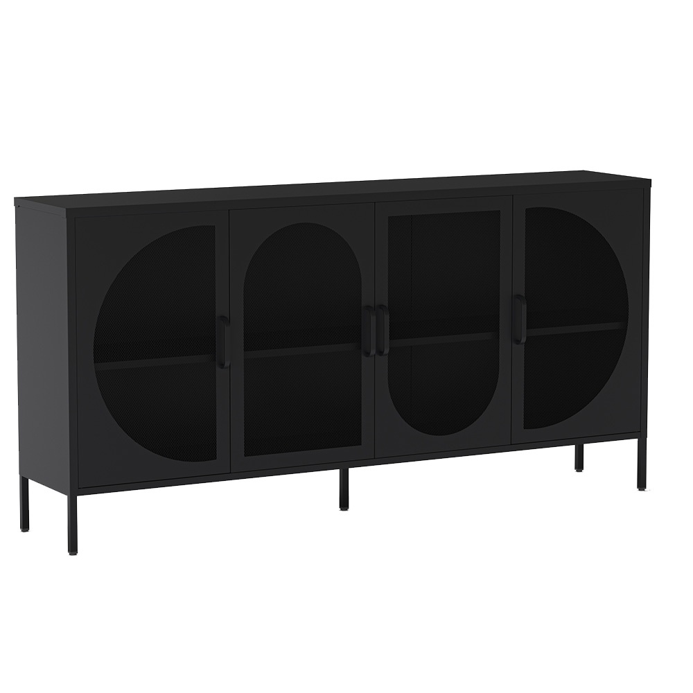 Buffets & Sideboards Bufet inferior negru din metal 160 cm Tayra Quiet Object