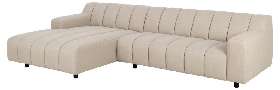 Quiet Object Canapea cu colt bej din textil pentru 2.5 persoane Oakland Left Quiet Object