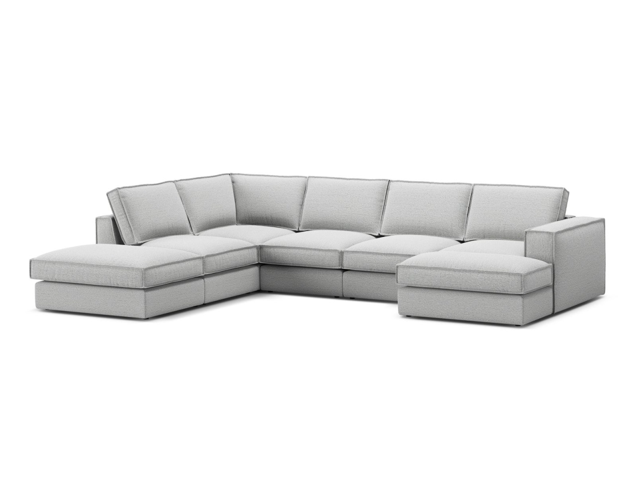 canapea bej Canapea cu colt bej din textil pentru 5 persoane Pola Left Micadoni