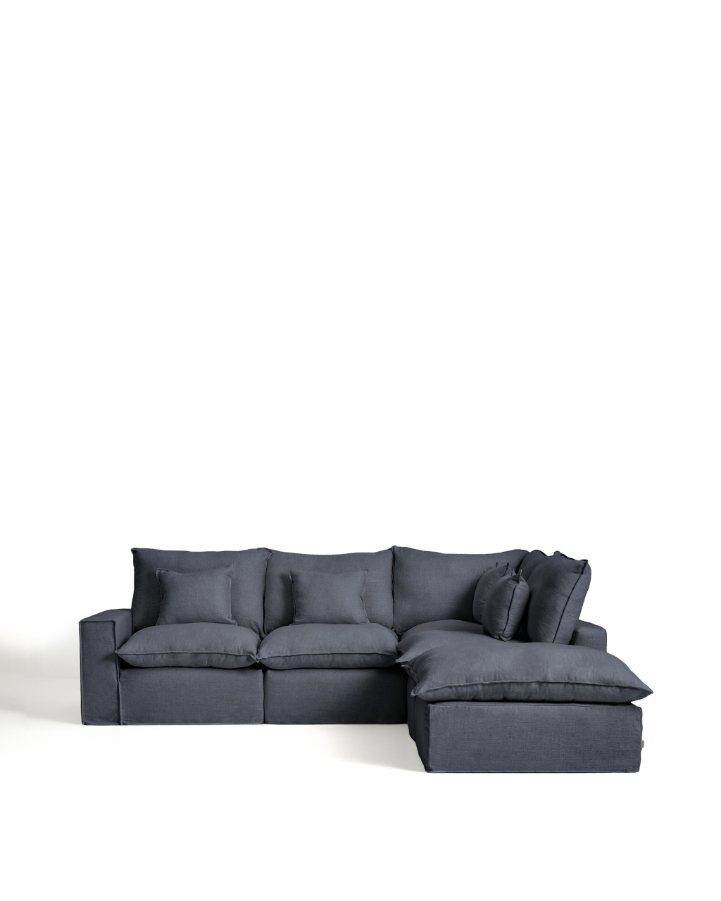 modular sectional sofa Canapea cu colt modulara gri inchis din textil pentru 4 persoane Anarela 307 Right Kave Home