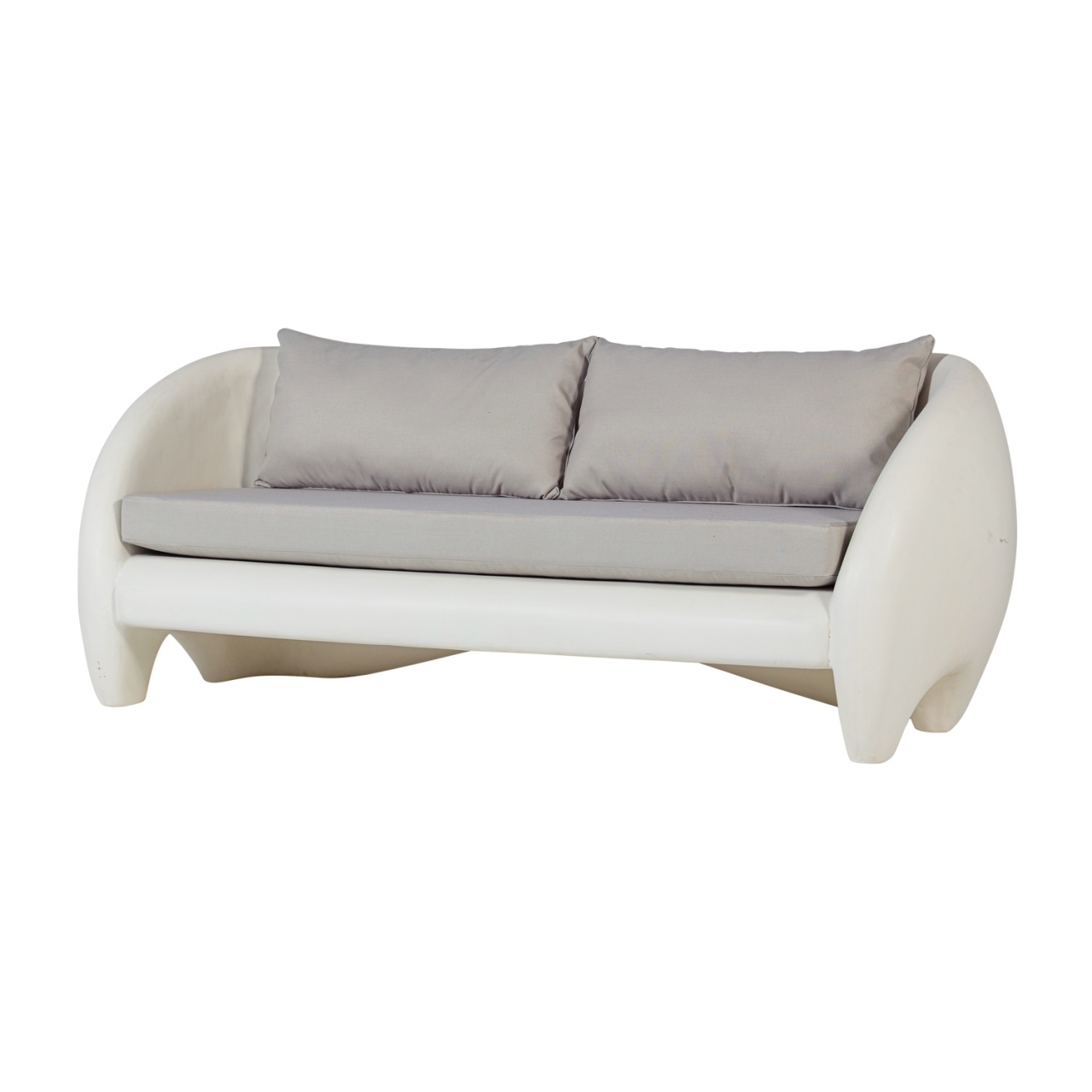 Canapea exterior crem din textil 222 cm Viale Woood