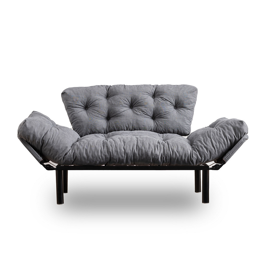 Sofas Canapea gri din textil pentru 2 persoane Nitta The Home Collection