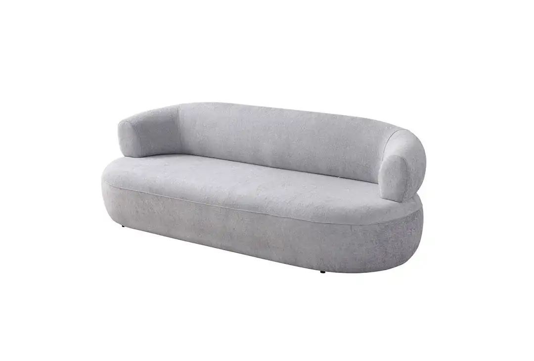 Sofas Canapea gri din textil pentru 3 persoane Roma The Home Collection