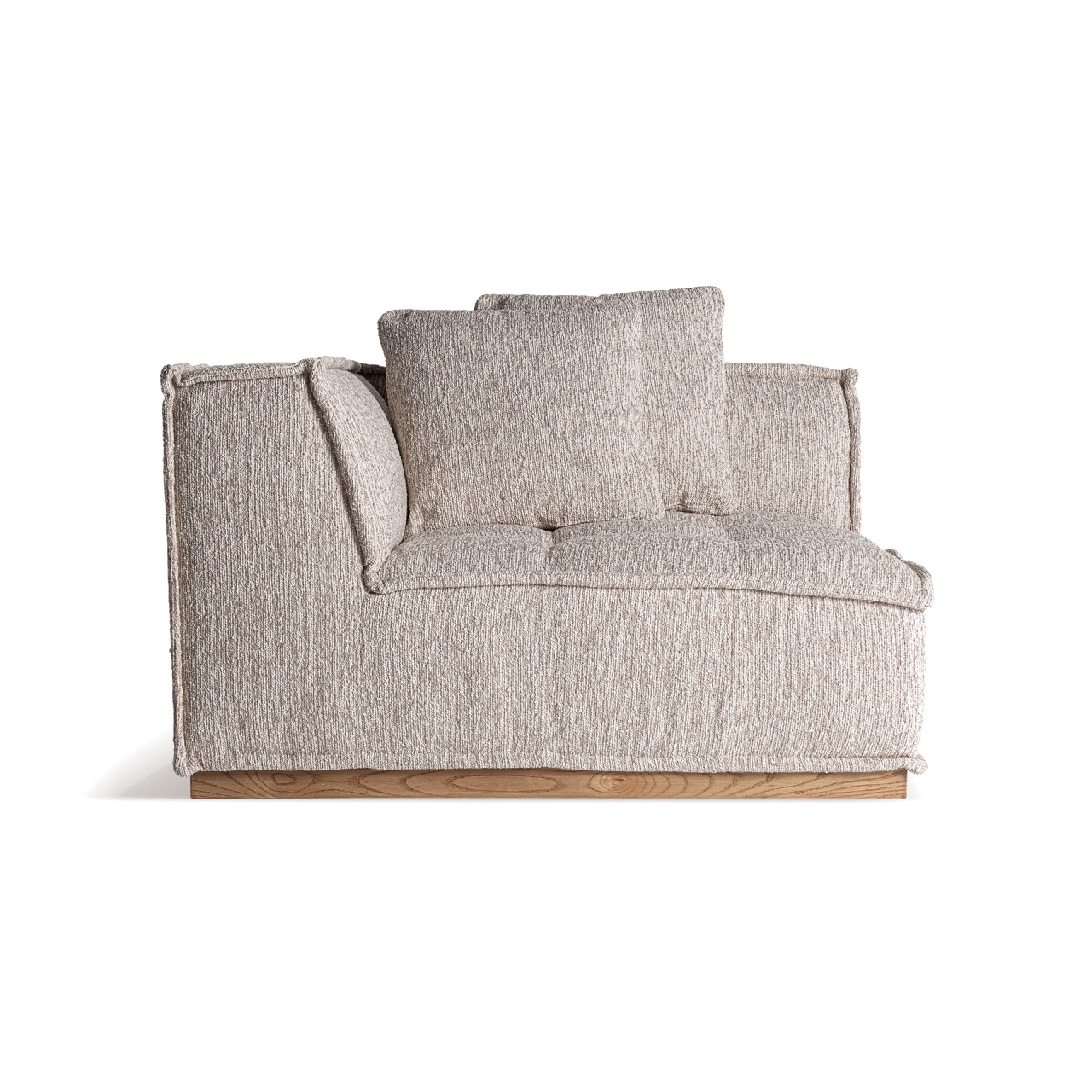 canapea bej Canapea modulara bej din textil pentru 1 persoana Vittel Corner Left Vical Home