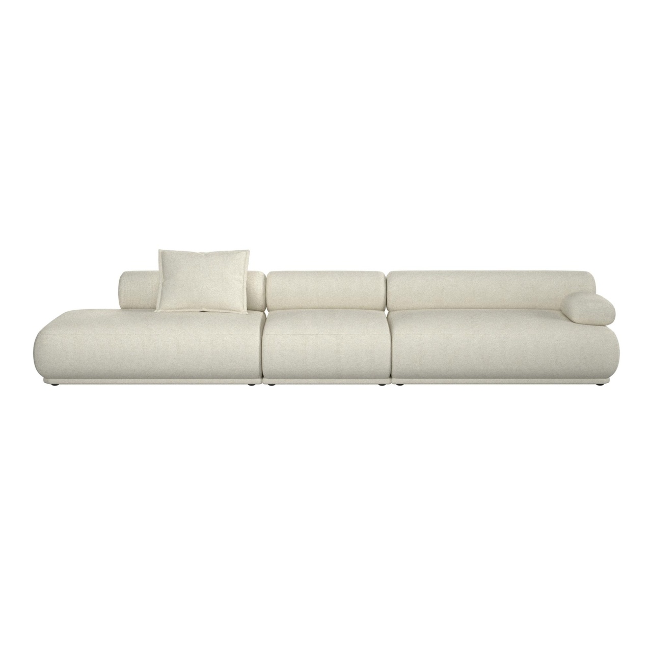 Sofas Canapea modulara bej din textil pentru 4.5 persoane Rembrandt Right Zuiver