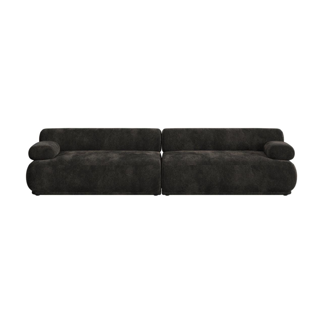 Sofas Canapea modulara maro inchis din textil pentru 3 persoane Rembrandt Zuiver