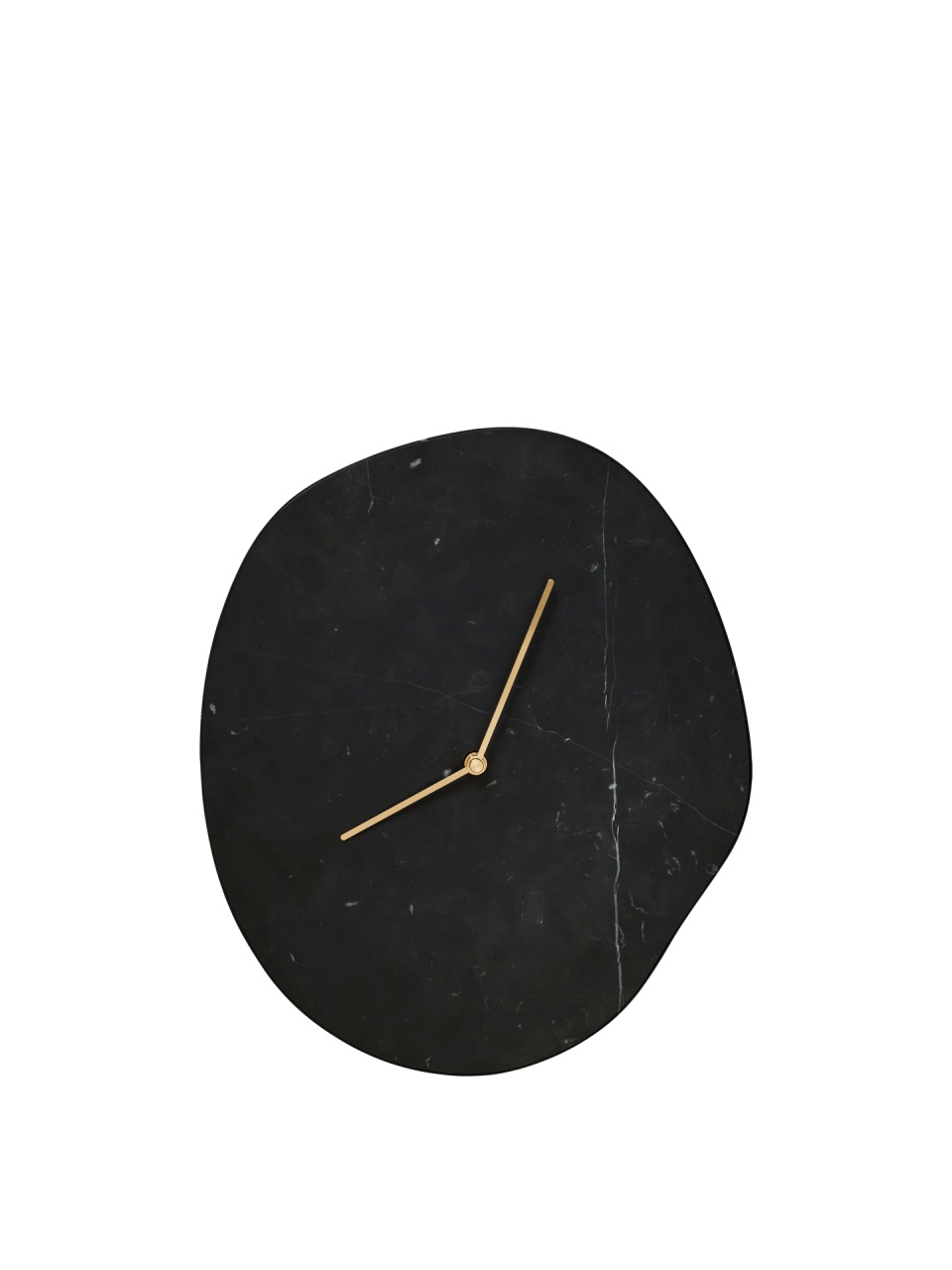 Wall Clocks Ceas de perete negru din marmura 28x33 cm Melt Ferm Living