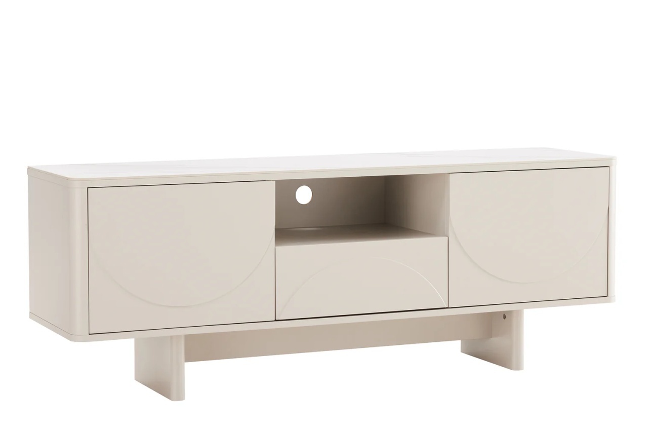 sertar Comoda TV alba 150 cm Savoy The Home Collection