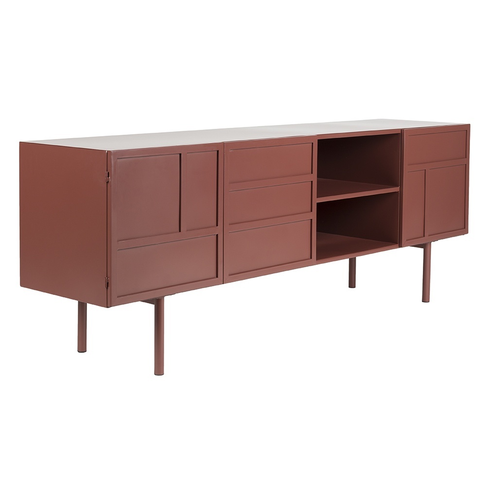 Comoda TV rosie din metal 160 cm Davis Quiet Object