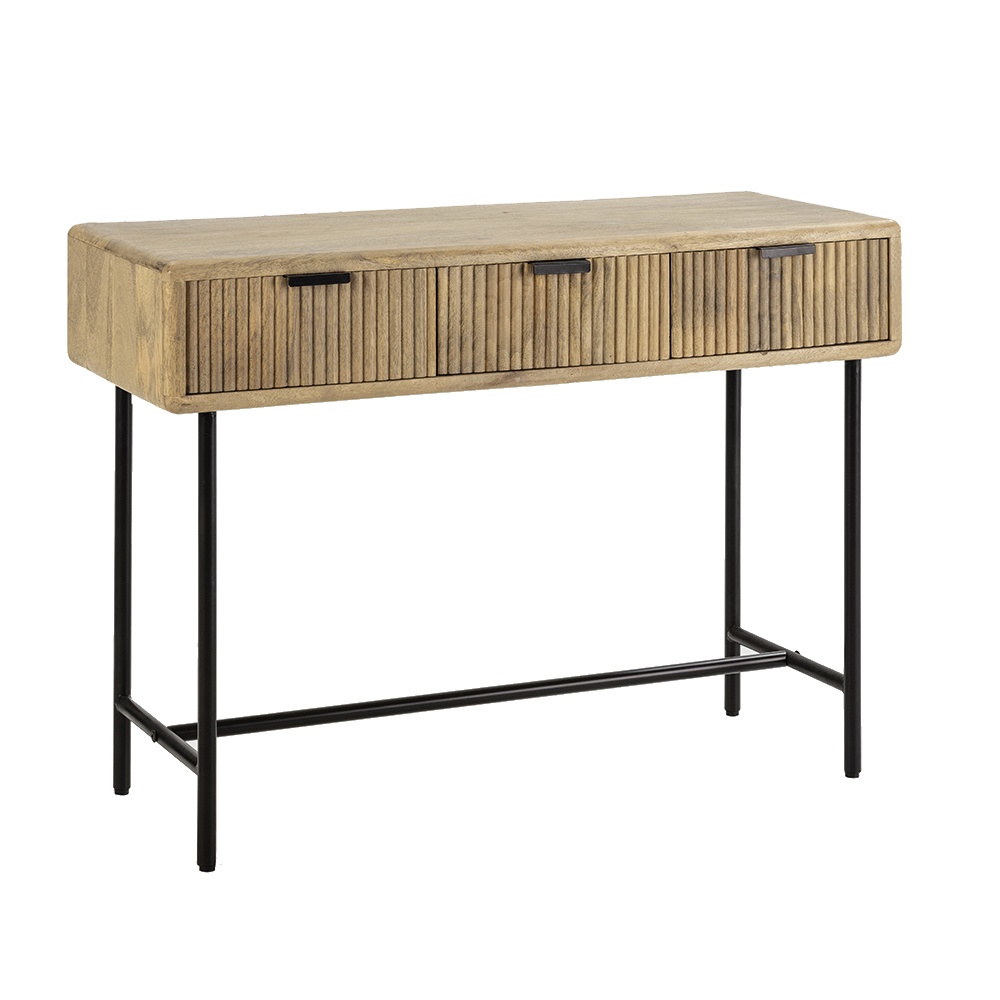 Quiet Object Consola maro/neagra din lemn 100 cm Mundra Quiet Object