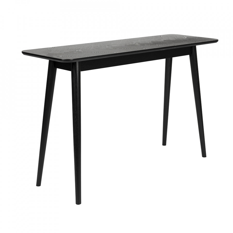 consola lemn masiv Consola neagra din lemn 120 cm Fabio Quiet Object