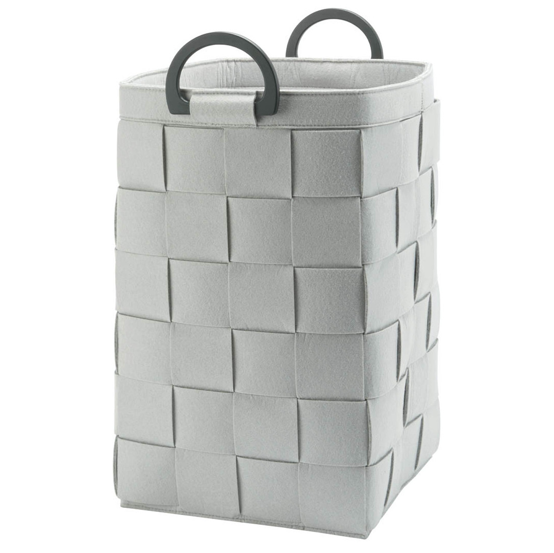 Laundry Baskets Cos de rufe gri din fibre sintetice 66 L Dix Aquanova