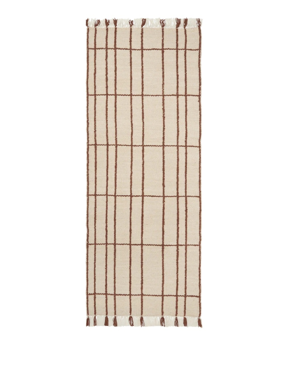 covor living 300/400 Covor bej/maro aluna din fibre naturale 80x200 cm Sen Runner Ferm Living