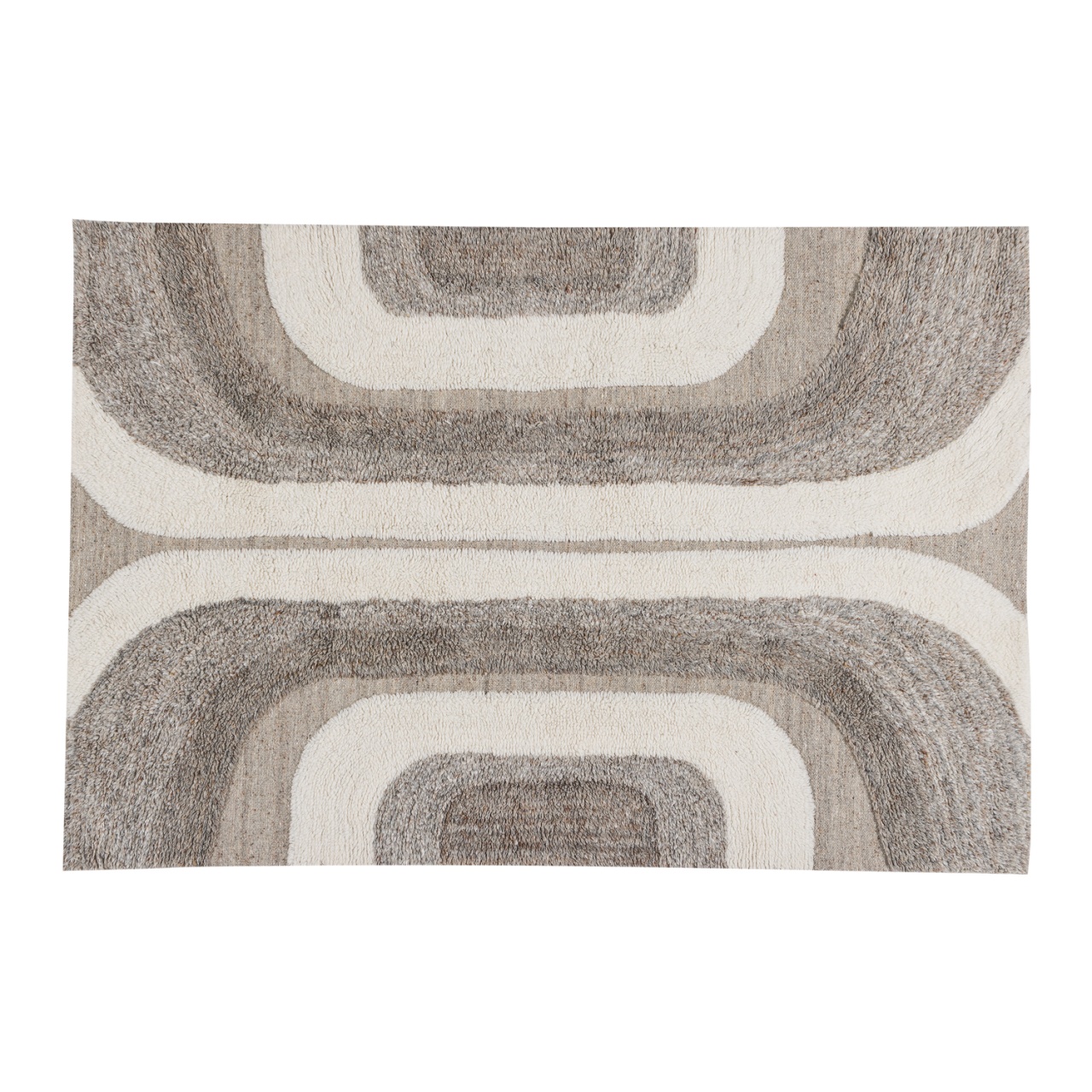 Rugs Covor gri/alb din fibre naturale 170x240 cm Moro Woood