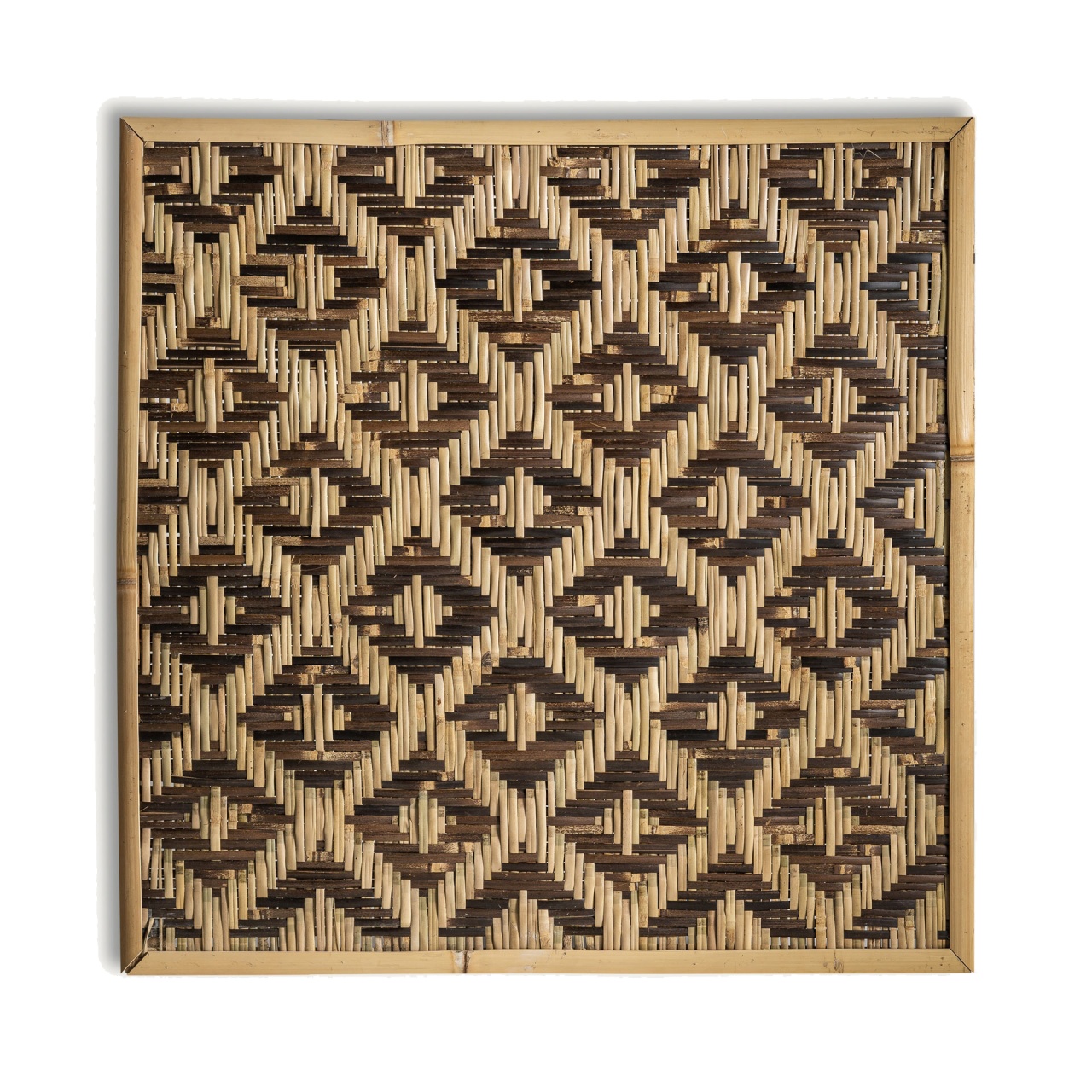 Artwork Decoratiune de perete maro din bambus100x100 cm Ives Vical Home