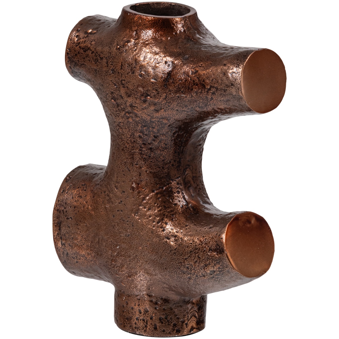 Vases Decoratiune maro din metal 20 cm Orin Woood