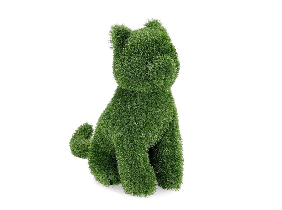 Lawn Ornaments & Garden Sculptures Decoratiune verde din fibre sintetice 52 cm Cat Bizzotto