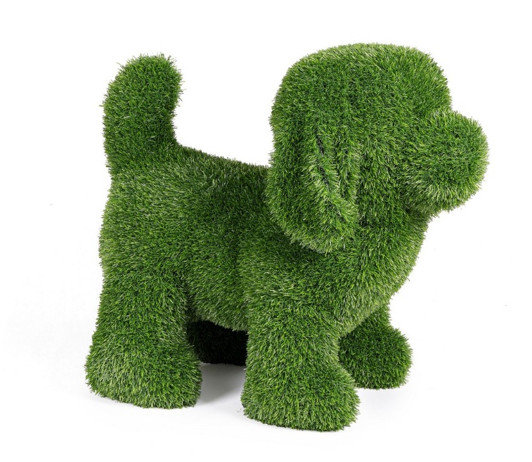 Lawn Ornaments & Garden Sculptures Decoratiune verde din fibre sintetice 58 cm Dog Bizzotto