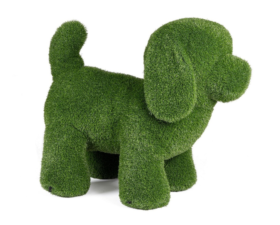 Lawn Ornaments & Garden Sculptures Decoratiune verde din fibre sintetice 88 cm Dog Bizzotto