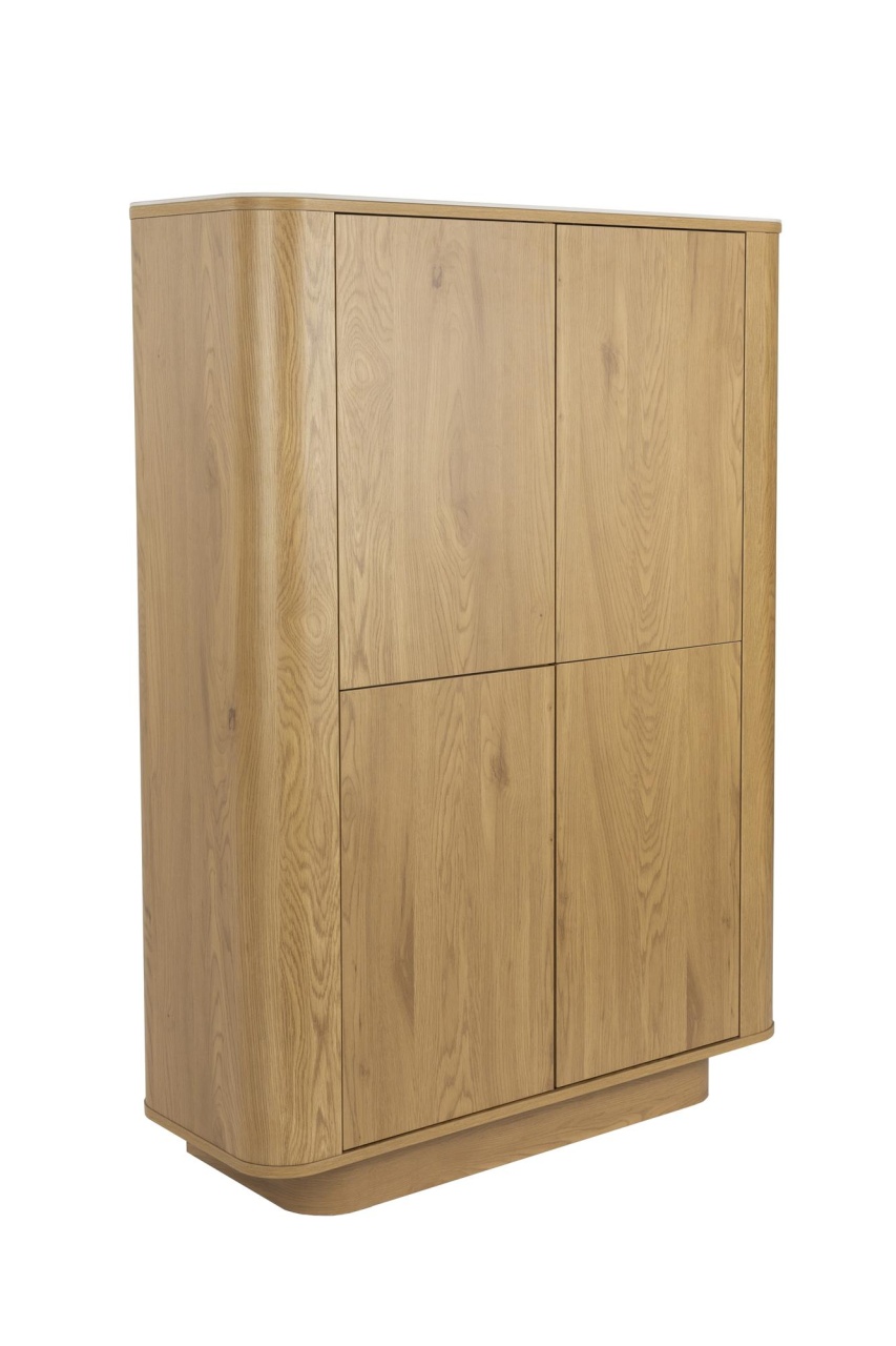 Furniture Dulap maro din lemn 140 cm Almira Oak The Home Collection