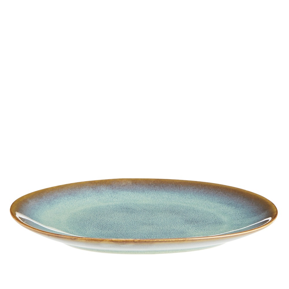 Plates Farfurie intinsa verde din ceramica 21 cm Kirra Madam Stoltz