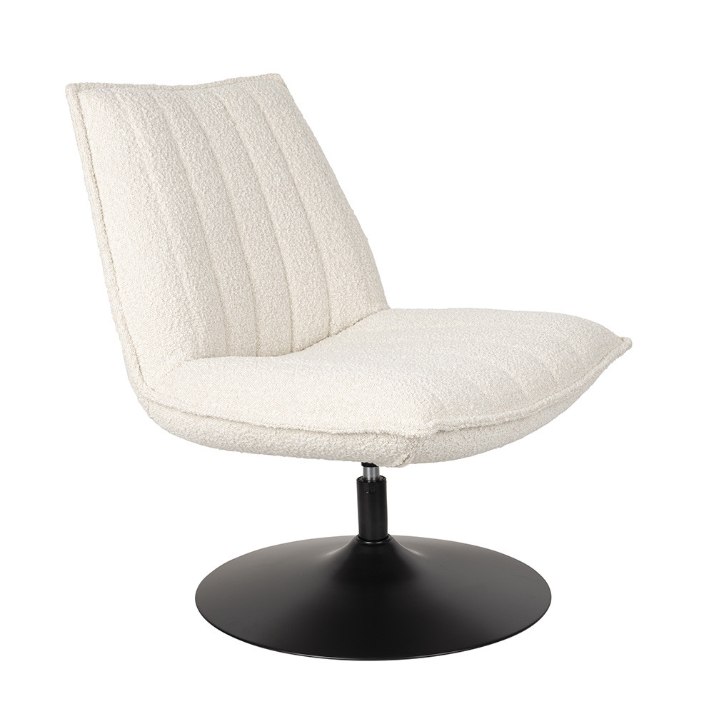 Quiet Object Fotoliu alb din textil Jax Boucle Quiet Object
