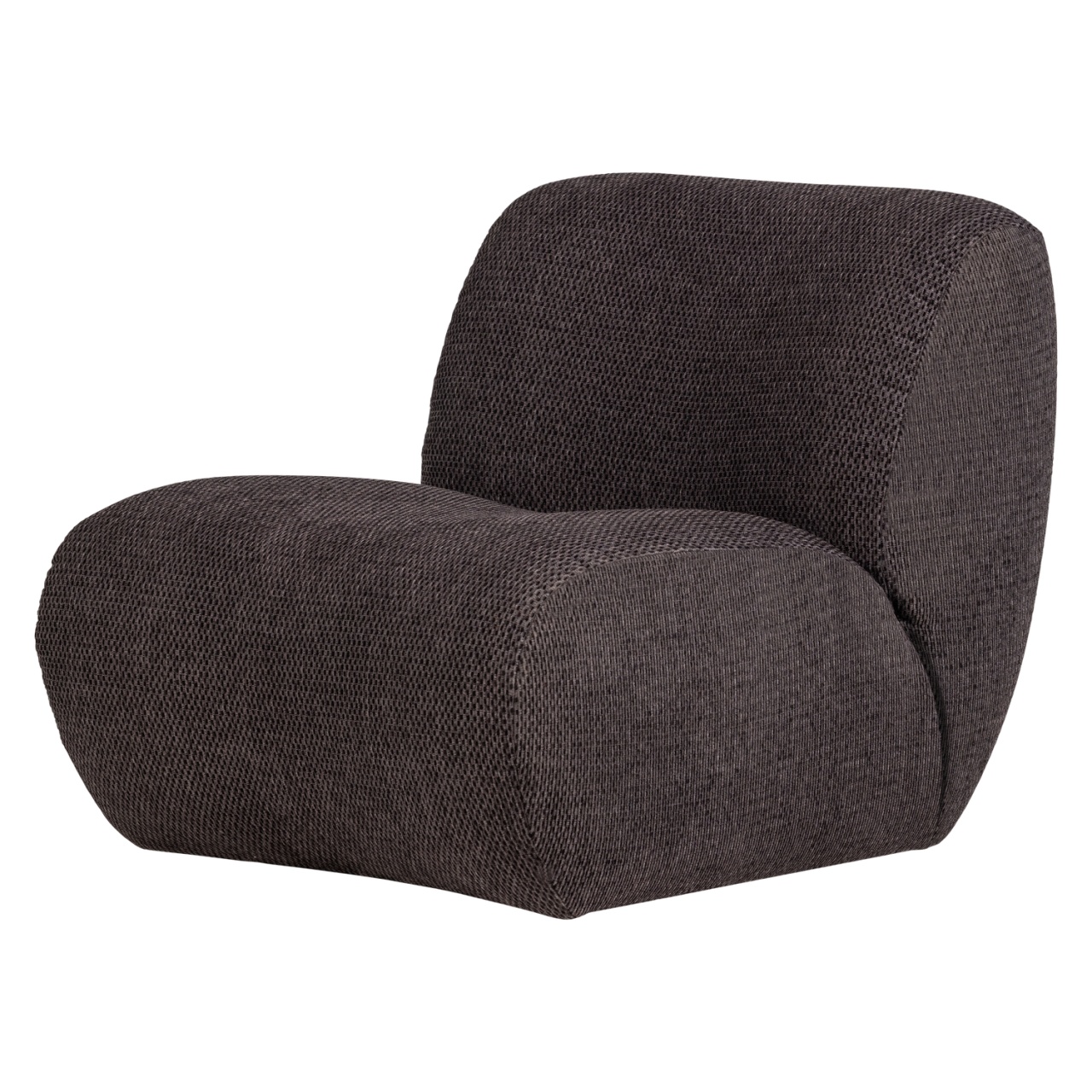 Chairs Fotoliu gri antracit din textil Nomu Chenille Woood