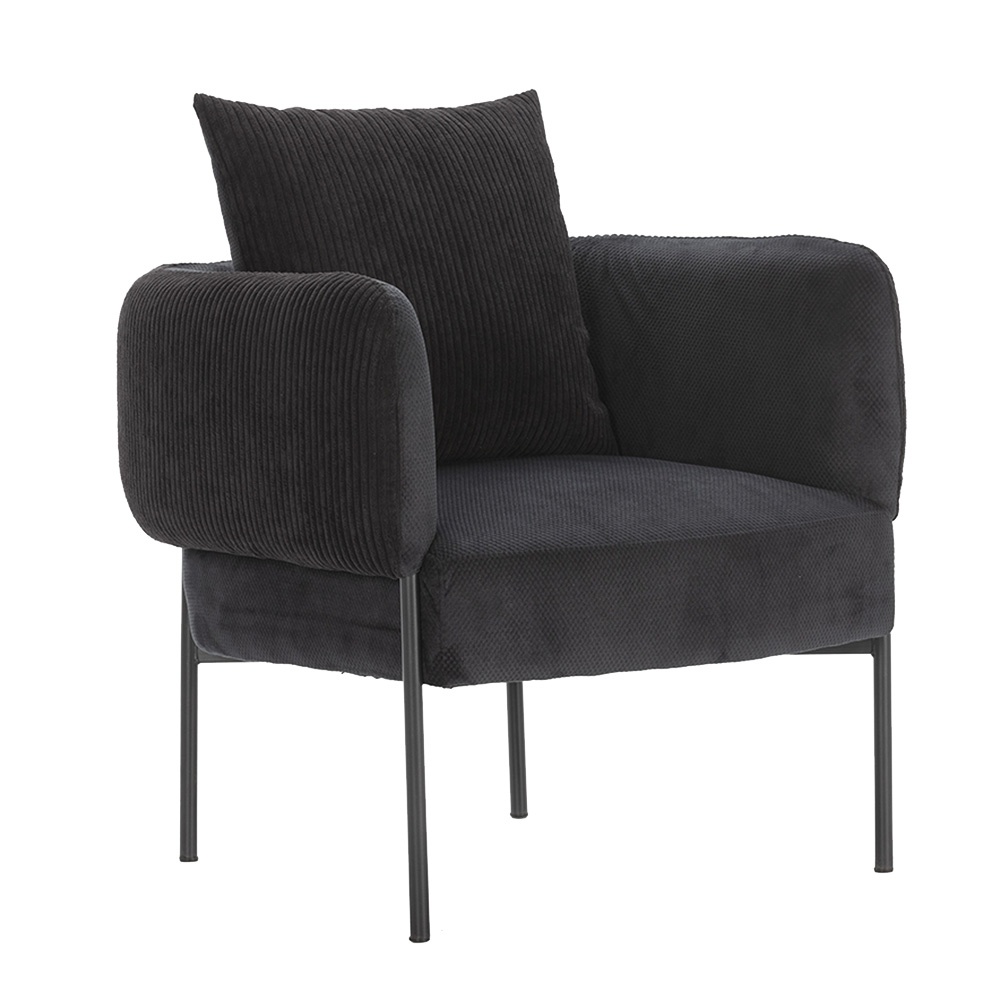 Quiet Object Fotoliu negru din textil Aruni Quiet Object