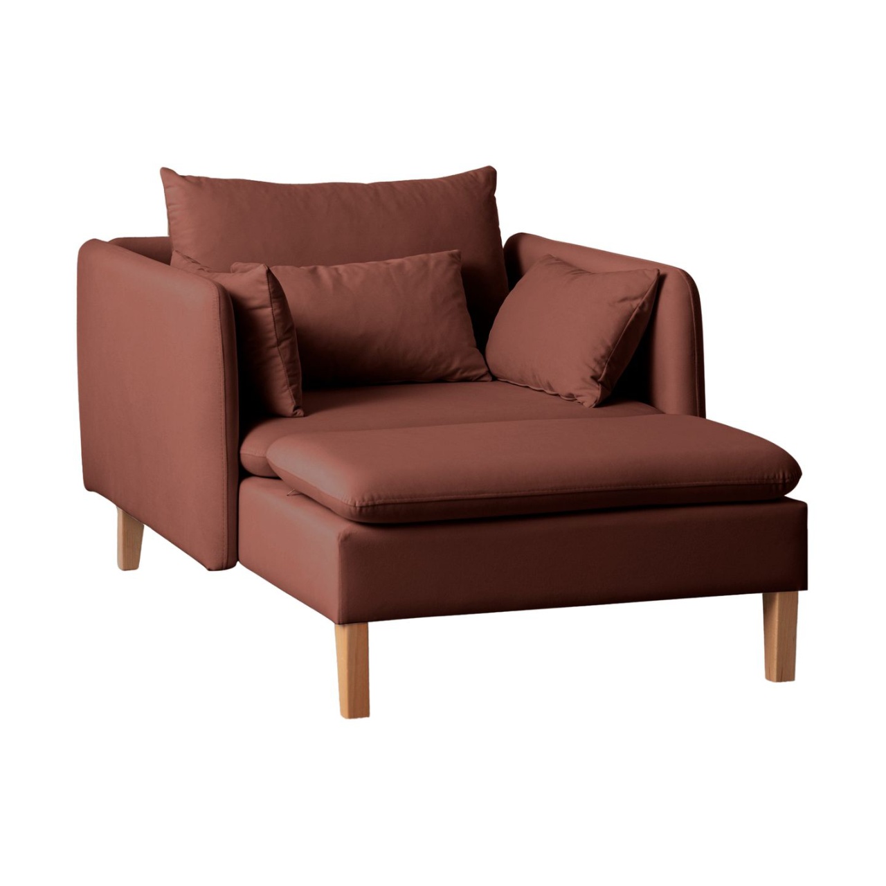 Chairs Fotoliu rosu din textil Flexy Velvet The Home Collection