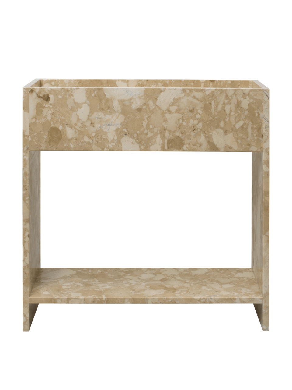 Pots & Planters Jardiniera cu suport bej din marmura 28x65 cm Stone Ferm Living