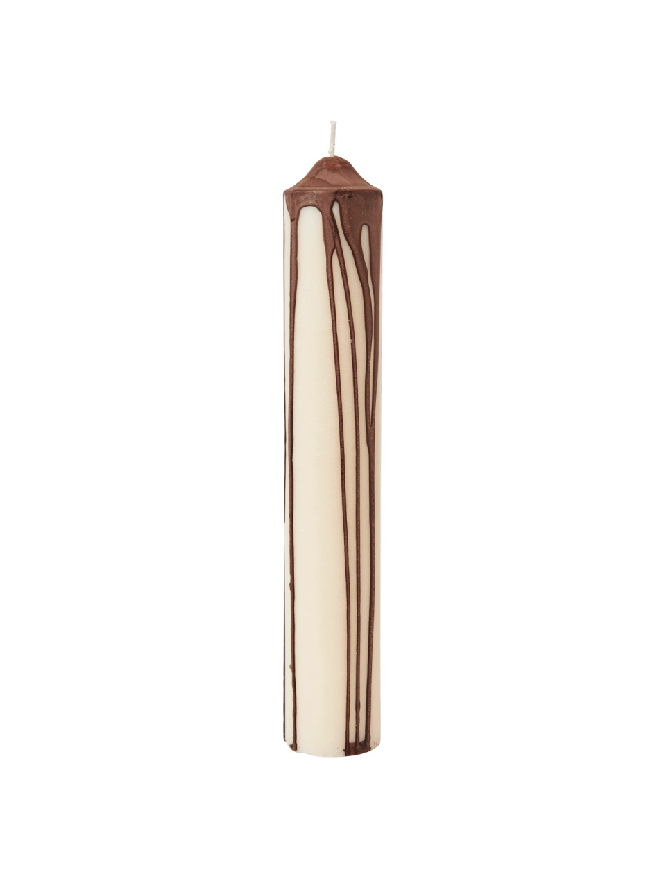 Candles Lumanare maro ciocolata din fibre naturale 30 cm Dryp Ferm Living