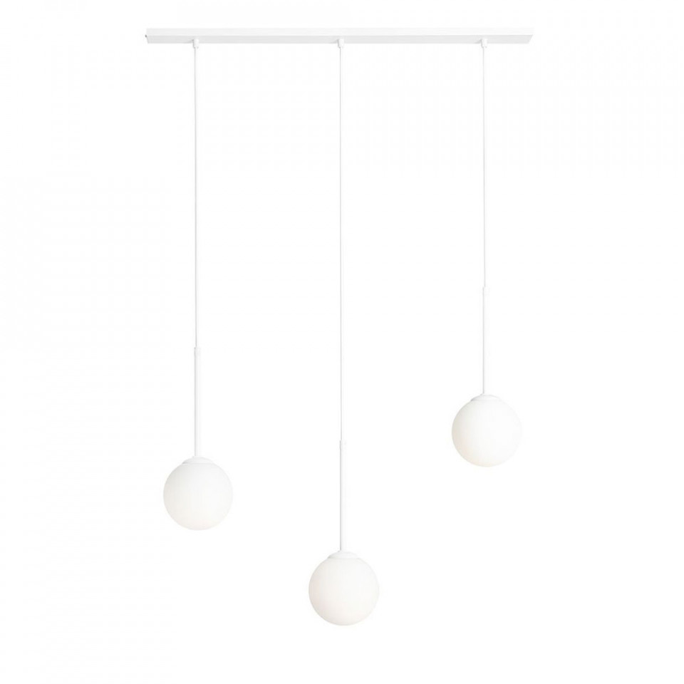 Quiet Object Lustra alba din sticla cu 3 becuri Bosso III Quiet Object