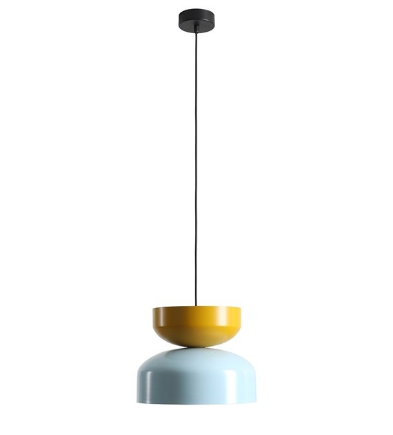 Lighting Fixtures Lustra albastra/galbena din metal Tula Aldex