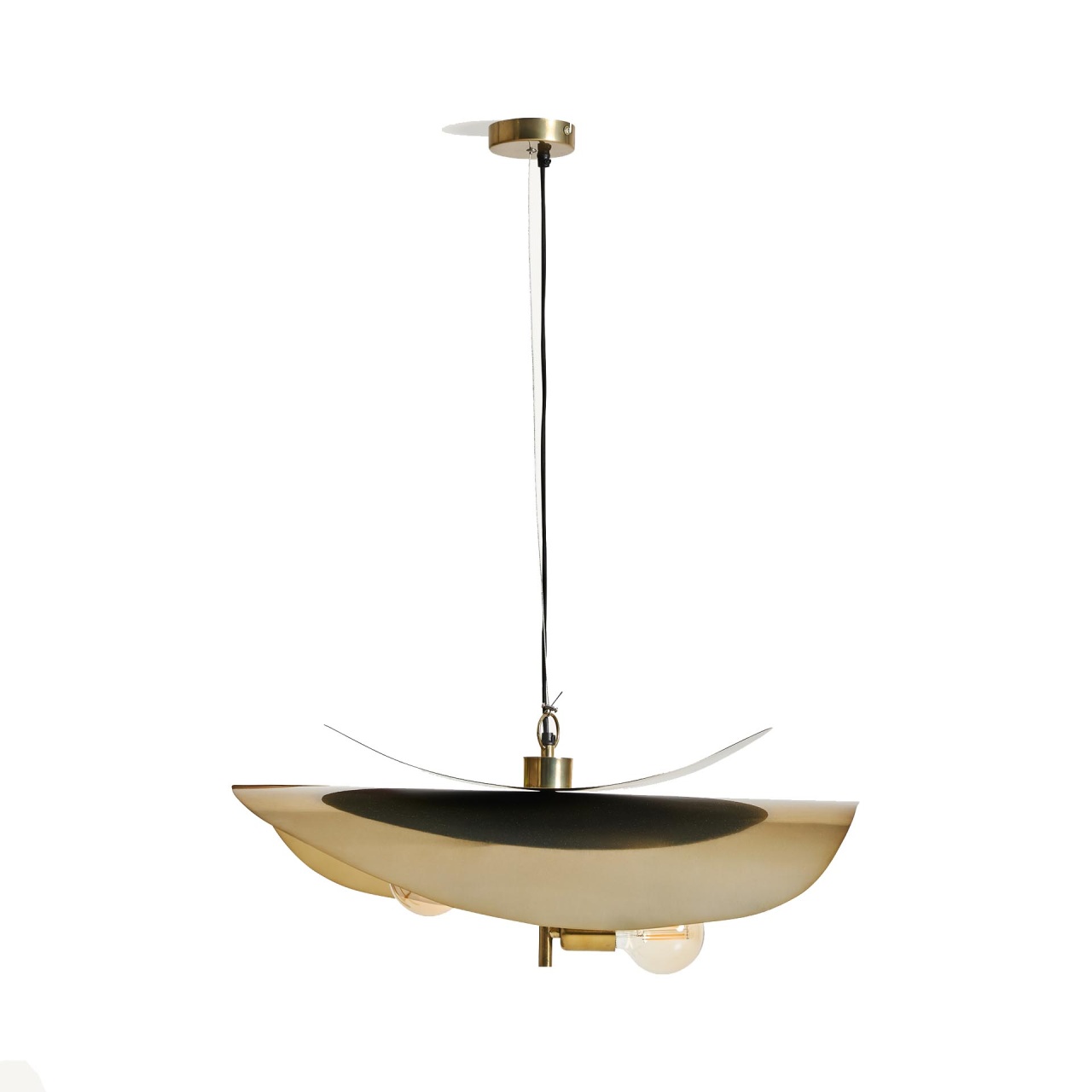 becuri Lustra aurie din metal cu 2 becuri Halke Vical Home