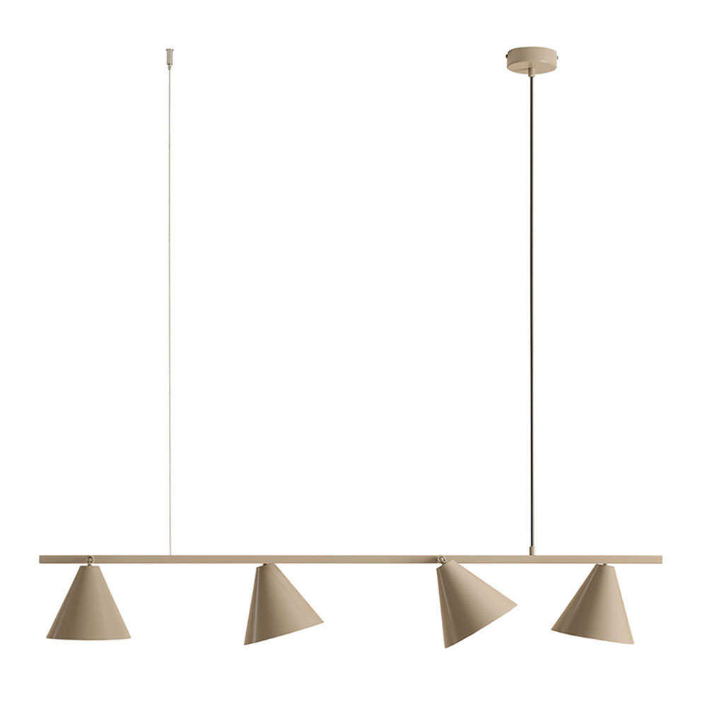 Quiet Object Lustra bej din metal cu 4 becuri Form Quiet Object