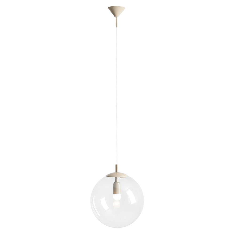 Quiet Object Lustra bej/transparenta din sticla Globus Quiet Object