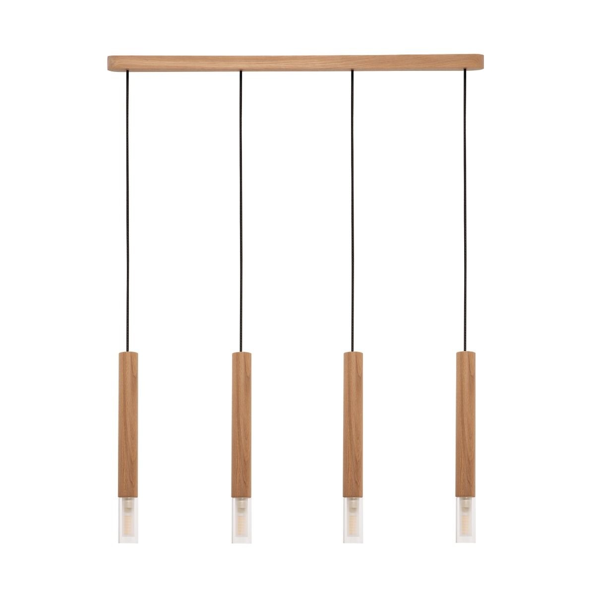 Lighting Fixtures Lustra maro din lemn cu 4 becuri Madera Zuma Line