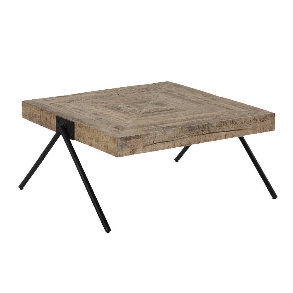 Quiet Object Masa de cafea maro/neagra din lemn 80x80 cm Indra Quiet Object