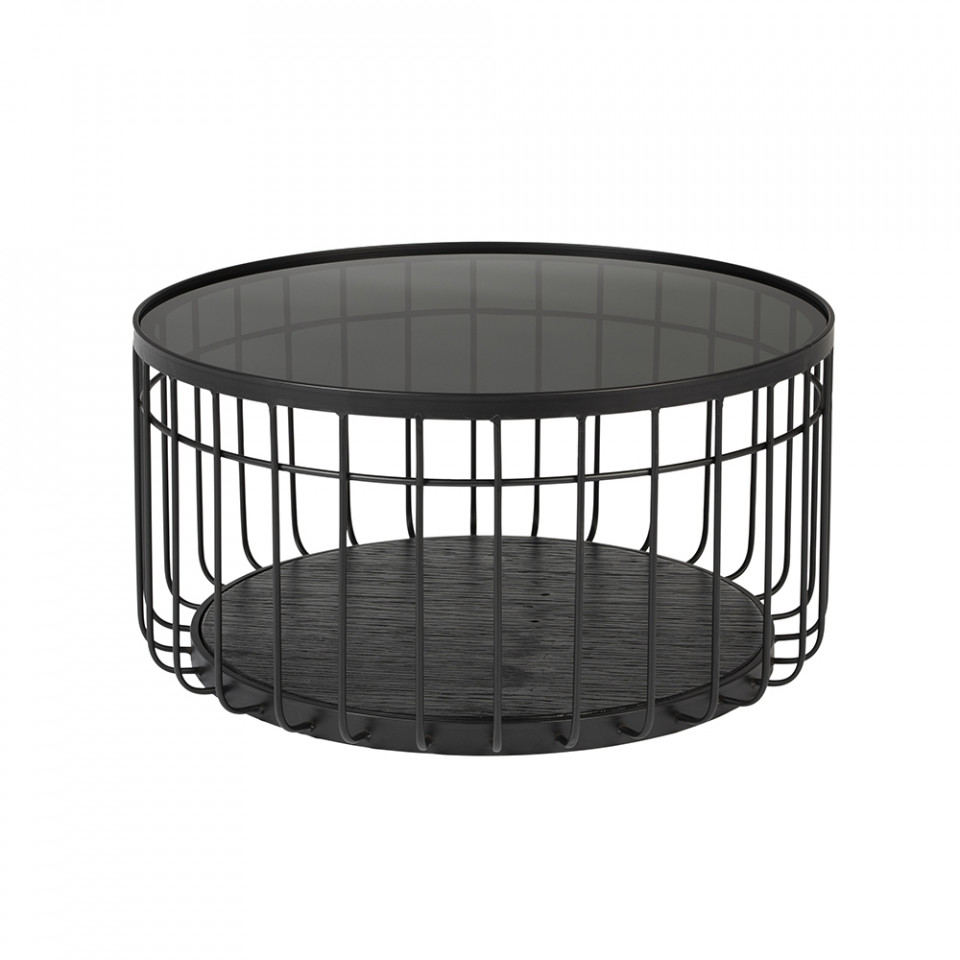 Quiet Object Masa de cafea neagra din metal 60 cm Lance Quiet Object