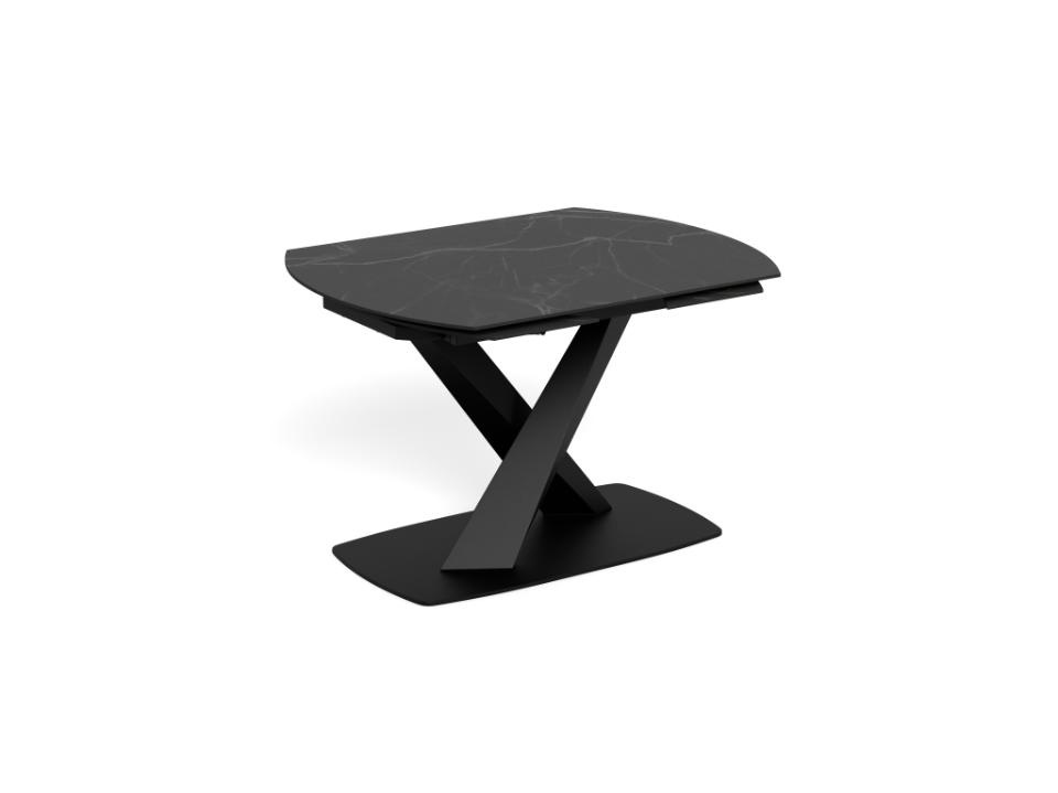 masa ovala extensibila Masa dining extensibila neagra din ceramica 90x120(180) cm Morella Actona Company