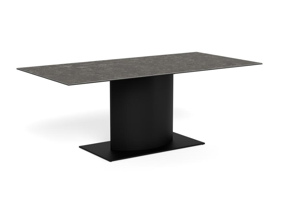 Kitchen & Dining Room Tables Masa dining neagra din ceramica 100x200 cm Marbella Actona Company