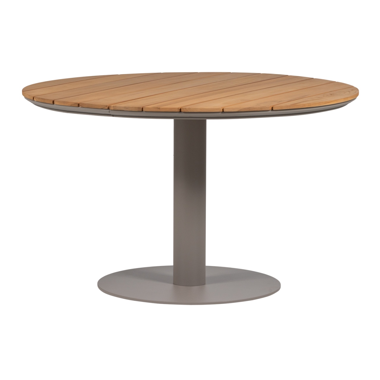 Outdoor Furniture Masa dining pentru exterior maro/bej din metal 122 cm Vela Woood