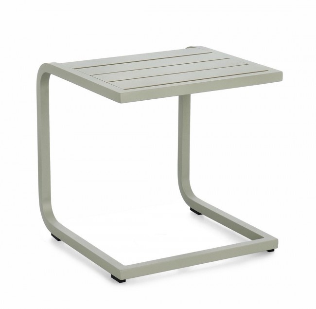Outdoor Furniture Masa laterala exterior albastru deschis din metal 40x40 cm Taylor Bizzotto