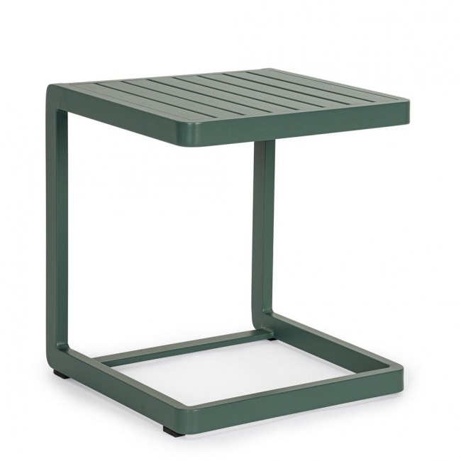 Outdoor Furniture Masa laterala exterior verde din metal 40x40 cm Konnor Bizzotto