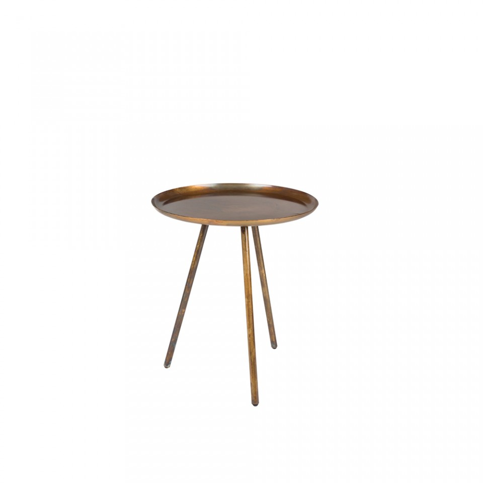 Quiet Object Masa laterala maro cupru din metal 39 cm Frost Quiet Object