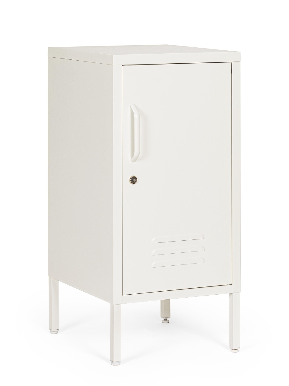 Nightstands Noptiera alba din metal Cambridge Bizzotto