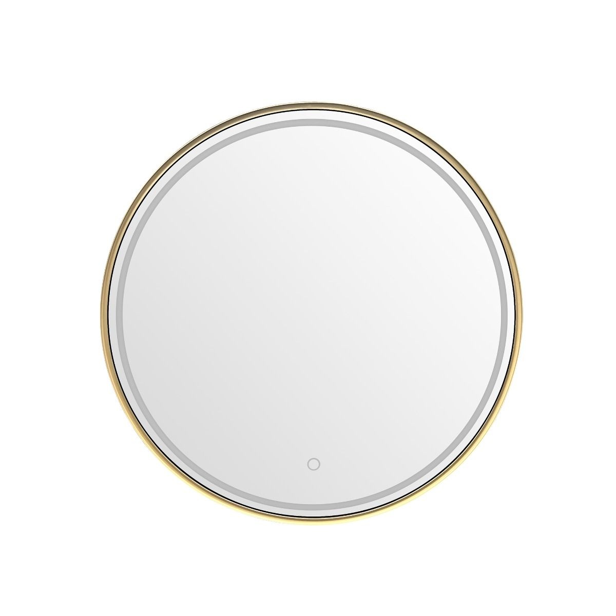 Mirrors Oglinda cu LED rotunda aurie din metal 80 cm Lustro Zuma Line